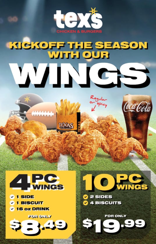 Texas Chicken & Burger Kickoff the Season with Our Wings