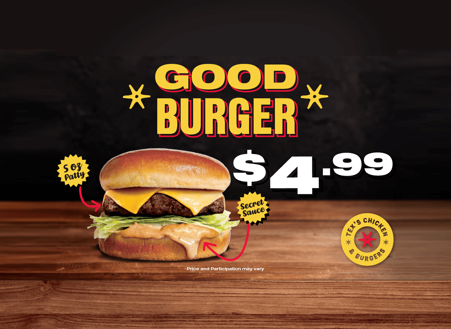 Introducing Tex's Chicken and Burgers' Newest Sensation: The Good Burger!